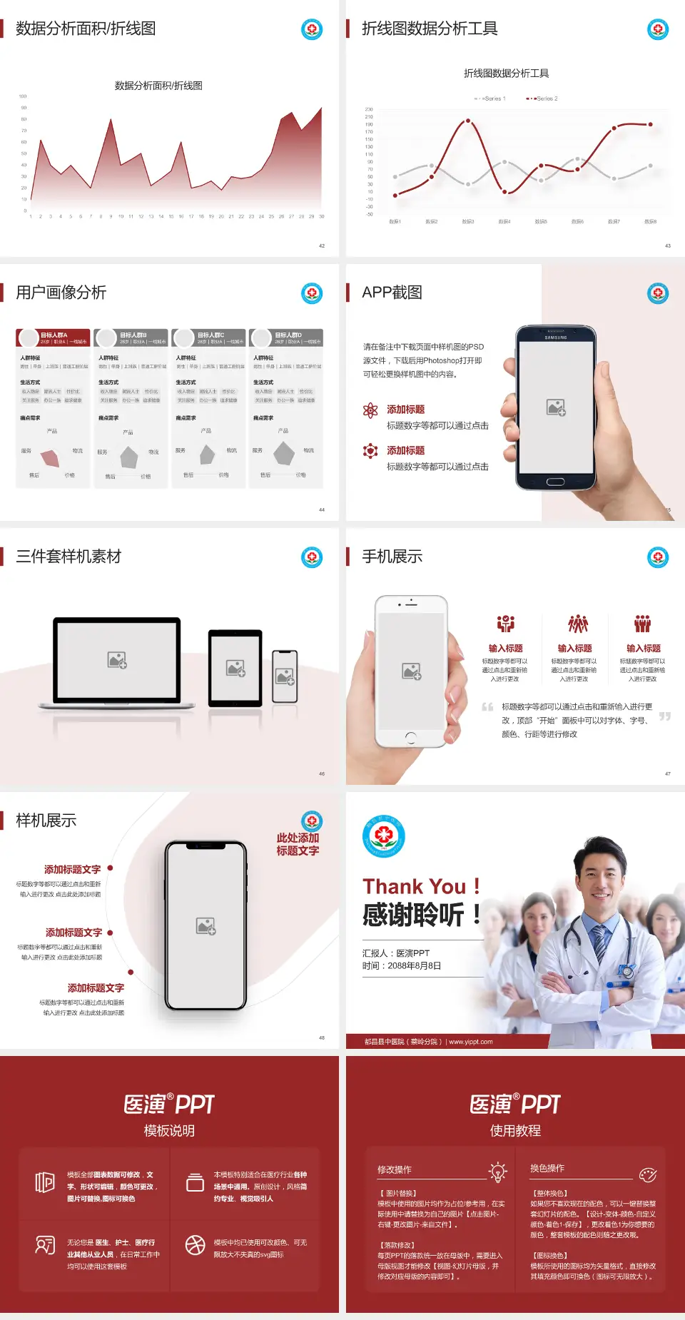 都昌县中医院（蔡岭分院）科室介绍与推广PPT模板4:3格式幻灯片预览图6