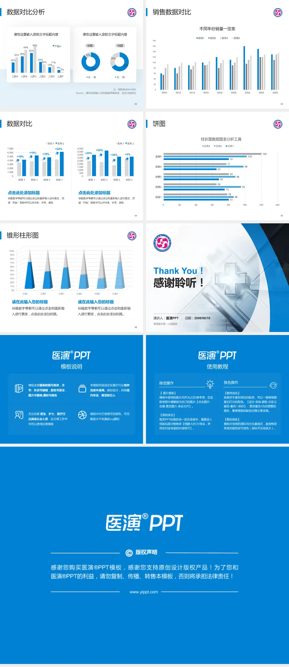 景德镇市第一人民医院医疗行业比赛专用PPT模板4:3格式幻灯片预览图7