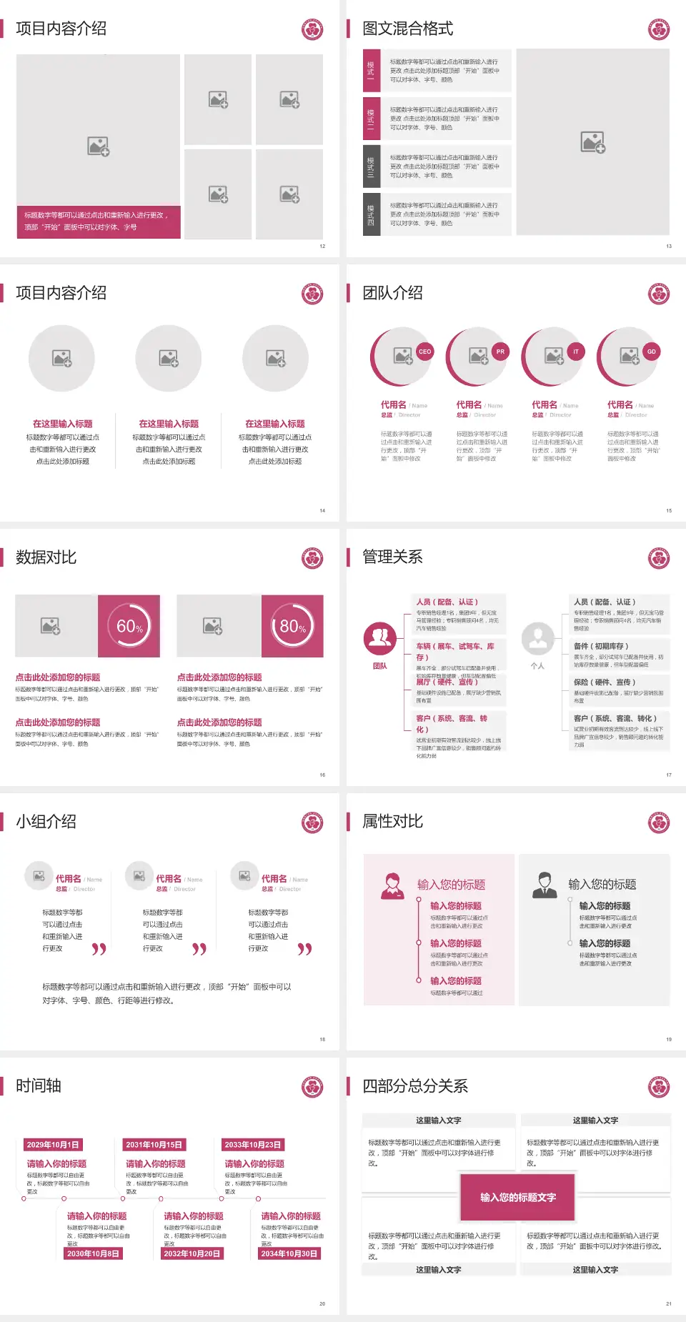 包钢职工医院科室介绍与推广PPT模板4:3格式幻灯片预览图3