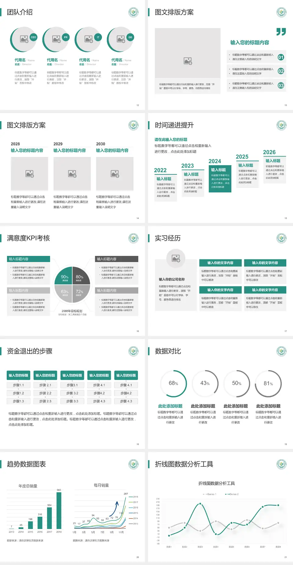 内蒙古自治区精神卫生中心培训与教育PPT模板4:3格式幻灯片预览图3