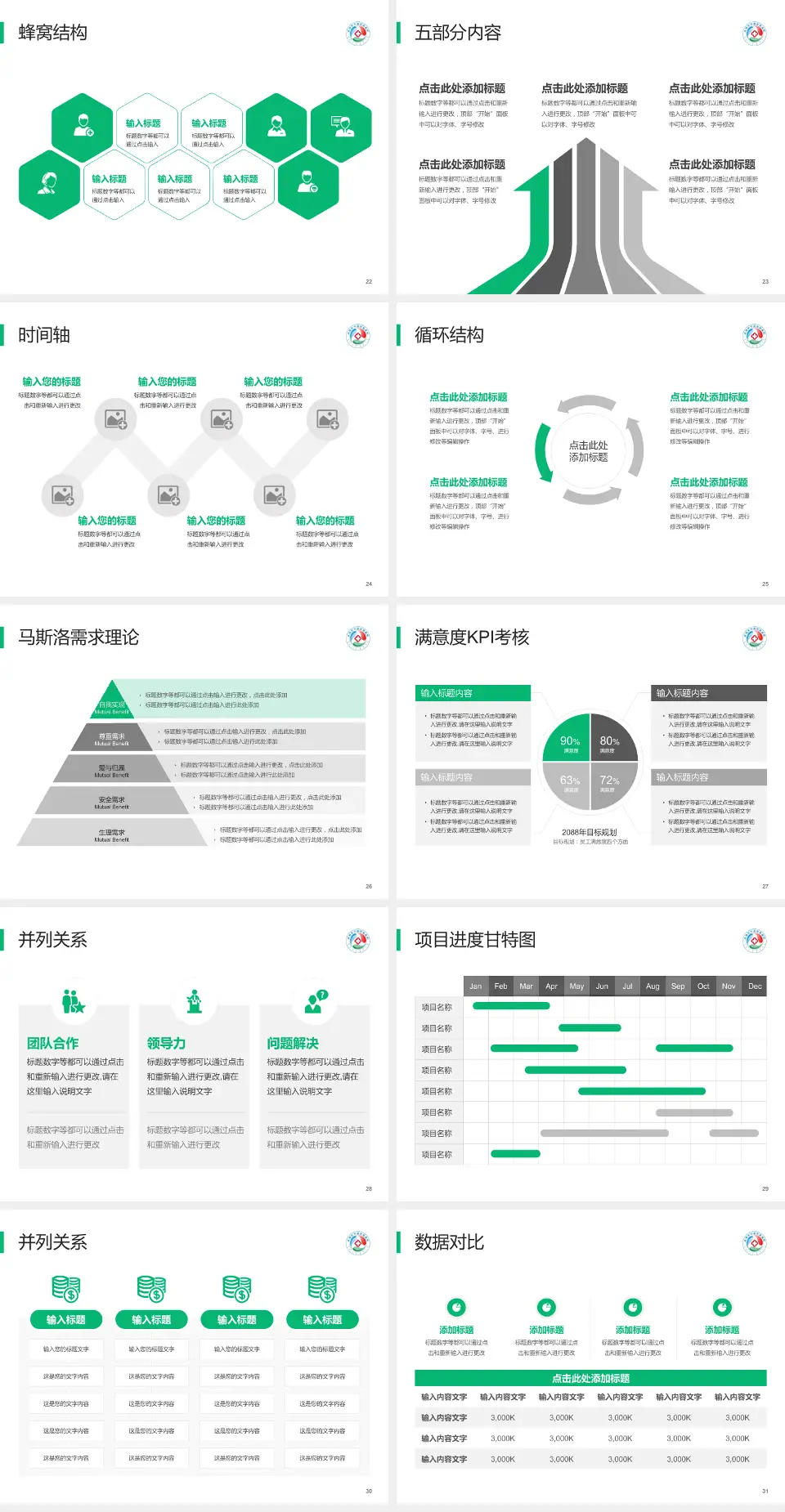 乌海市蒙中医院医疗知识普及PPT模板4:3格式幻灯片预览图4