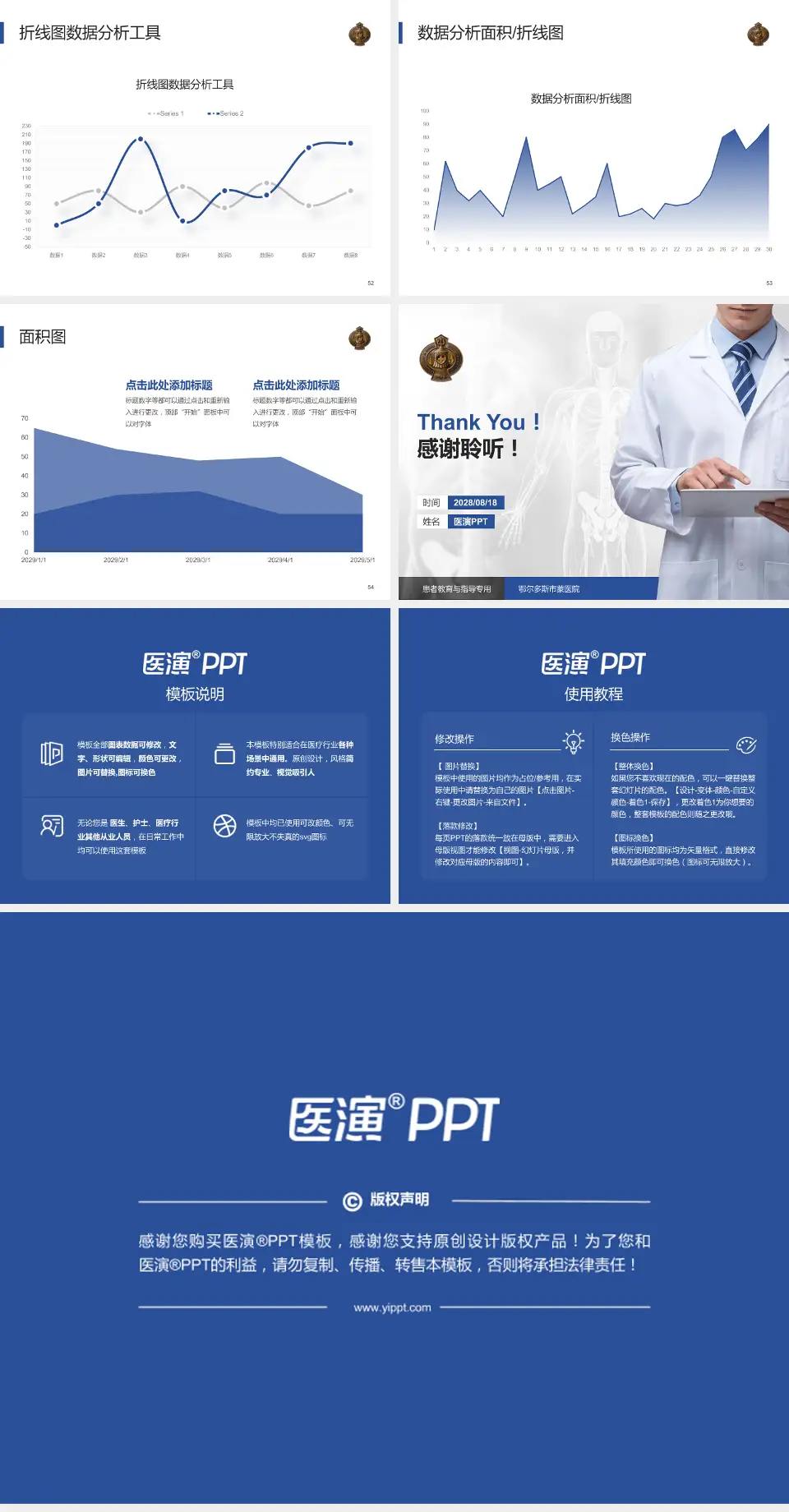 鄂尔多斯市蒙医院患者教育与指导PPT模板4:3格式幻灯片预览图7