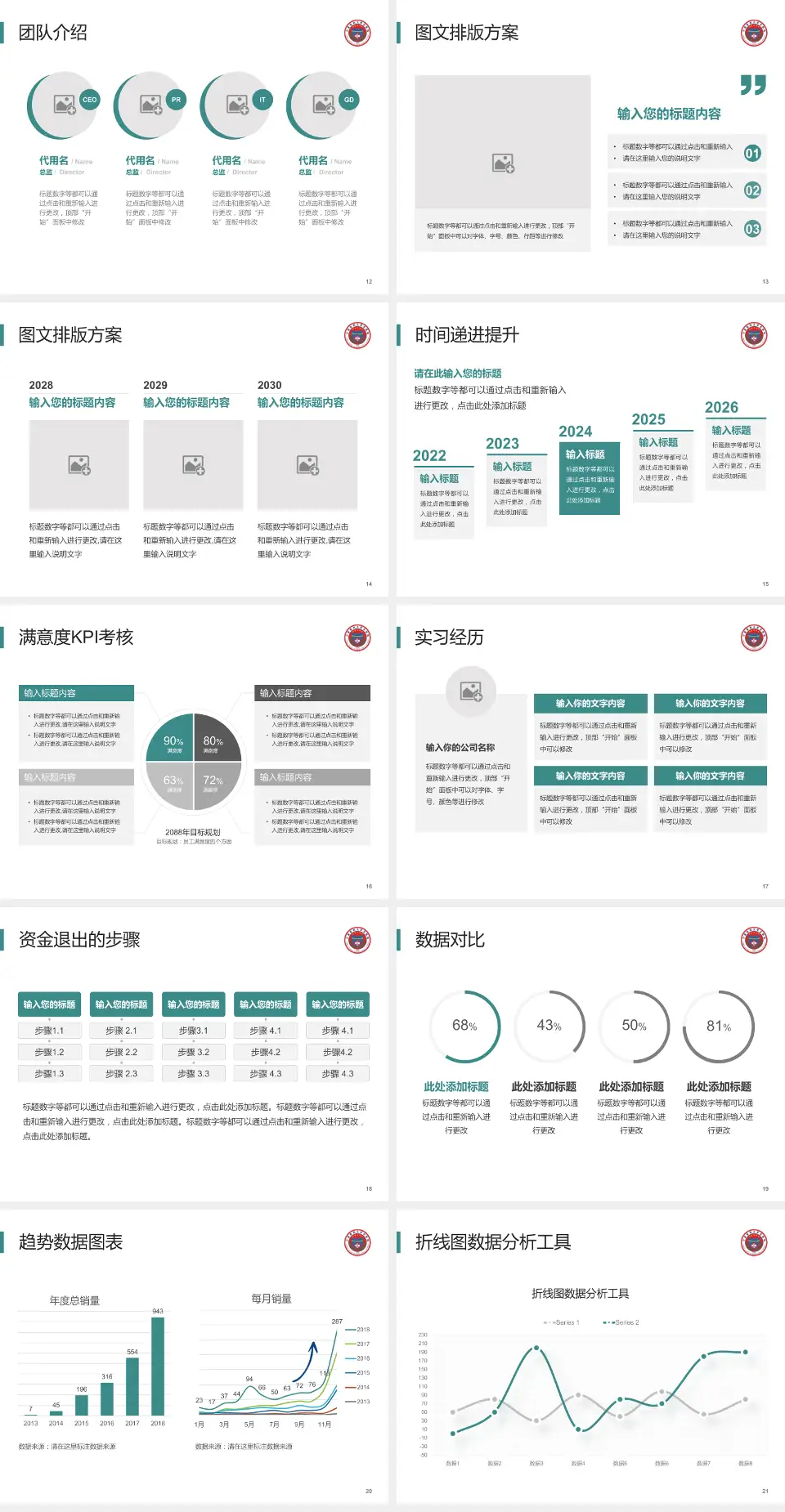 宁夏医科大学总医院培训与教育PPT模板4:3格式幻灯片预览图3