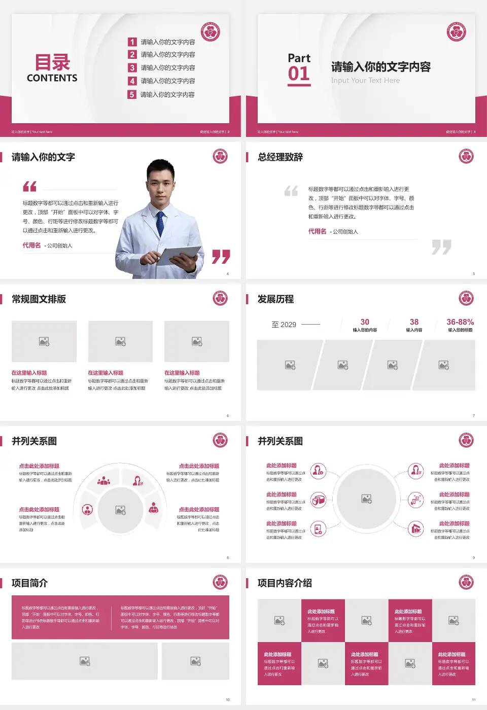 包钢职工医院医院管理报告PPT模板16:9格式幻灯片预览图2