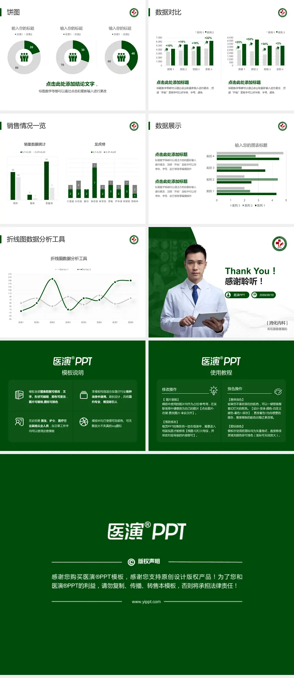 库伦旗蒙医医院病例分享与讨论PPT模板4:3格式幻灯片预览图4