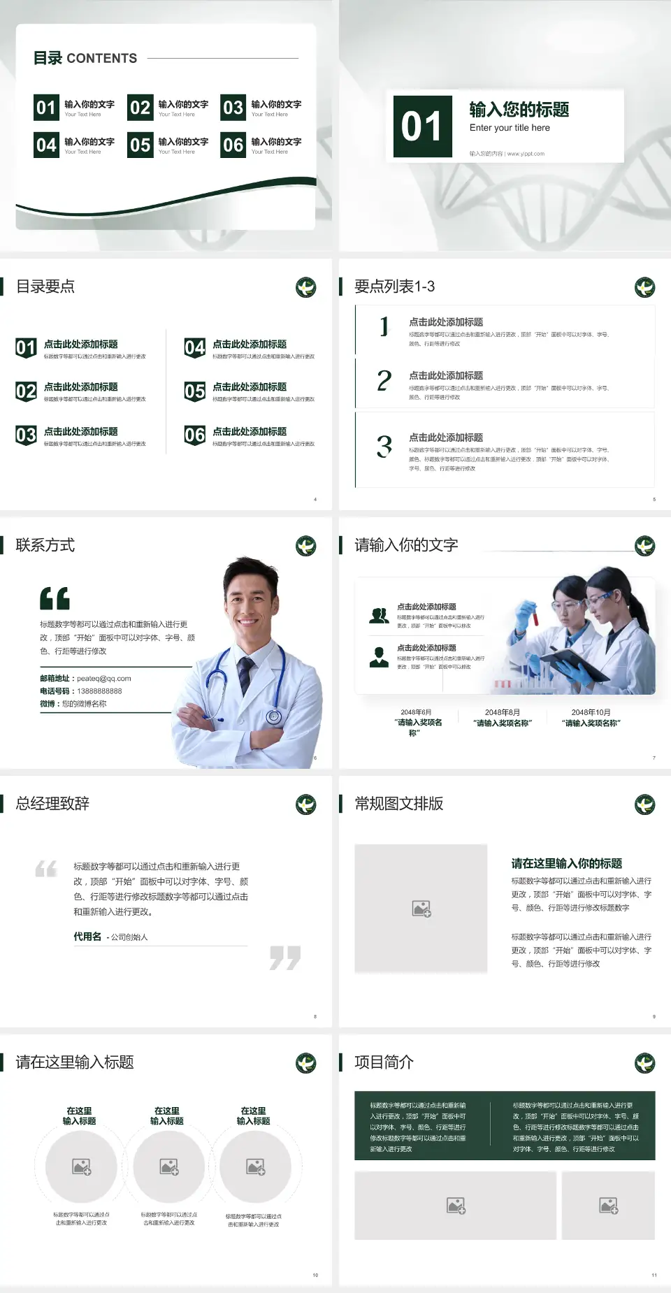 中国人民解放军第二五三医院项目申请与汇报PPT模板4:3格式幻灯片预览图2