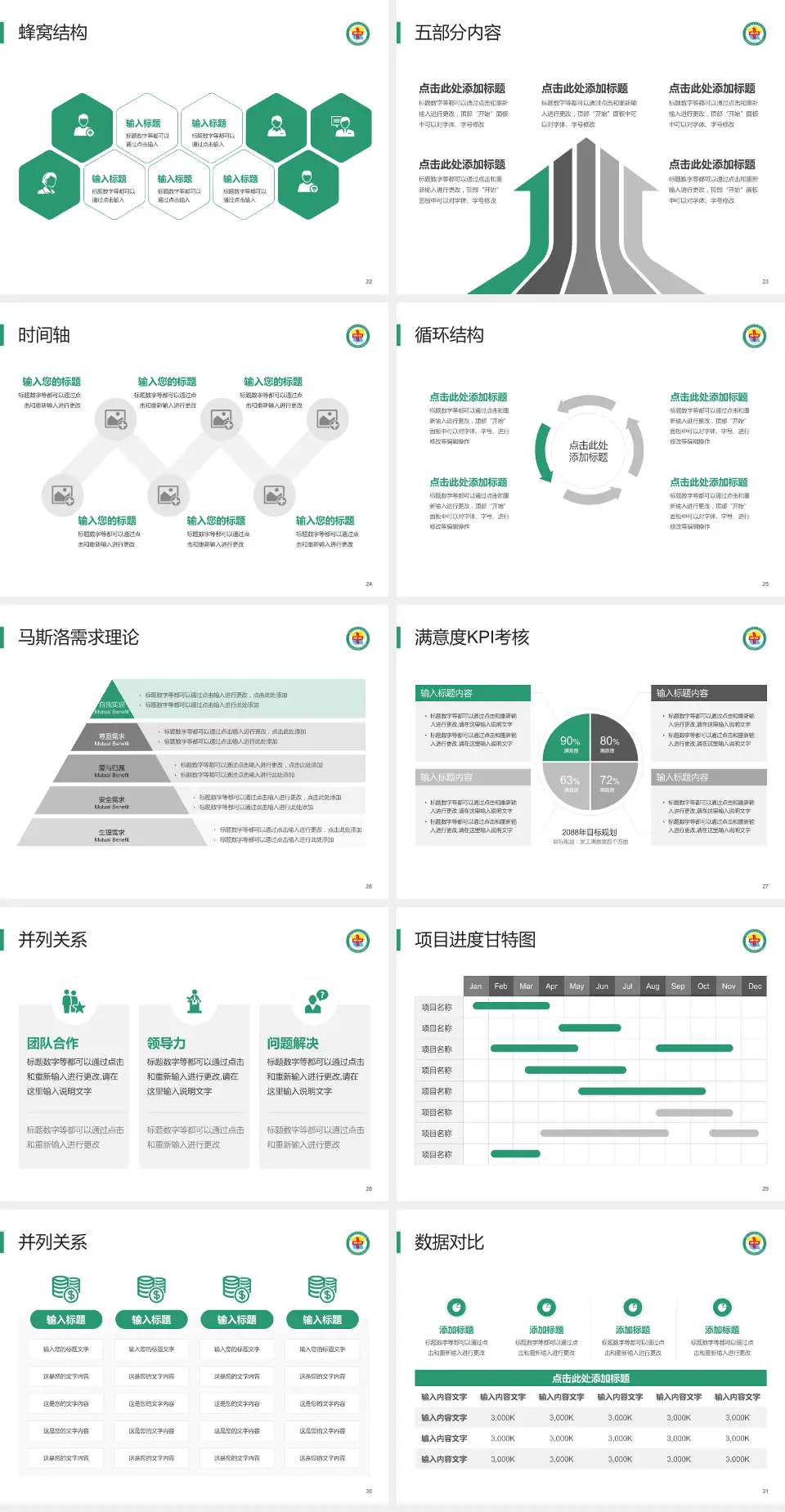 格尔木市人民医院医疗知识普及PPT模板4:3格式幻灯片预览图4