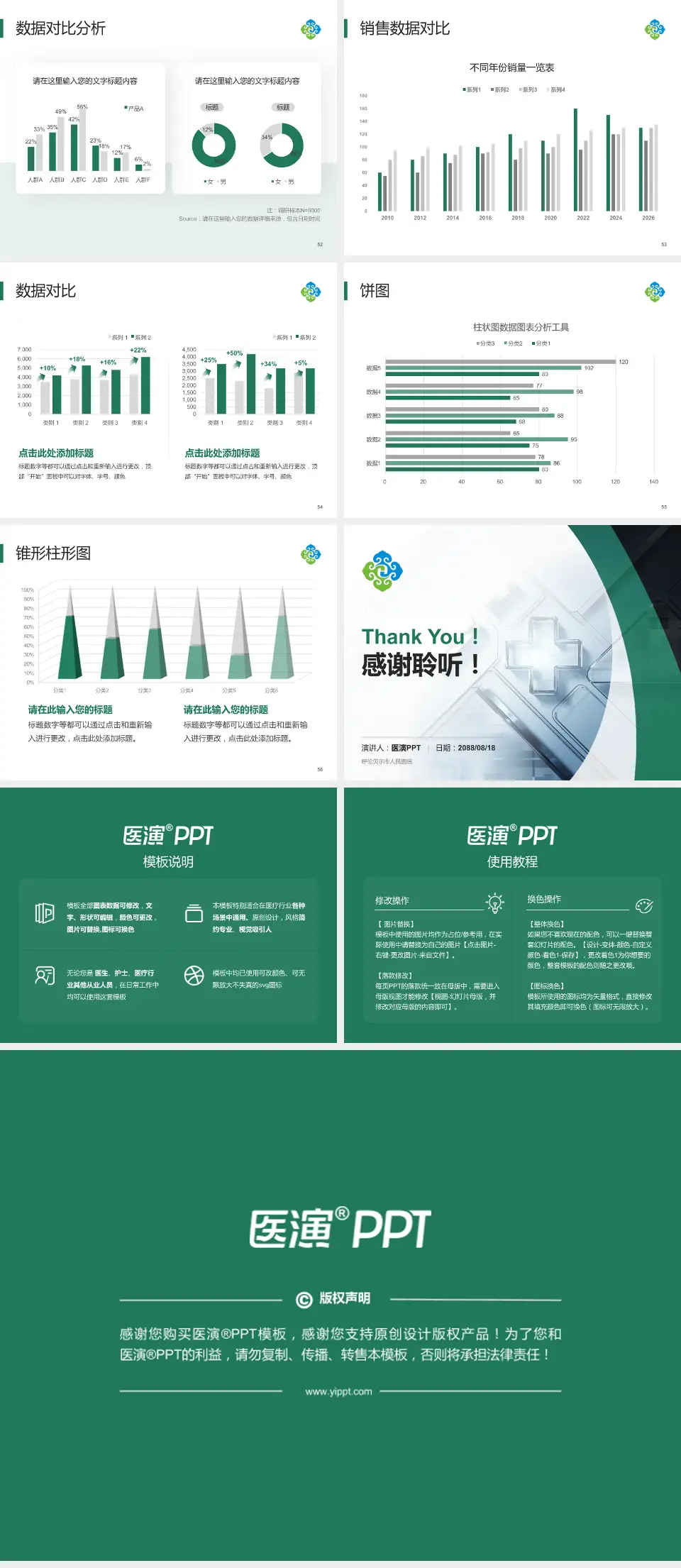呼伦贝尔市人民医院医疗行业比赛专用PPT模板4:3格式幻灯片预览图7