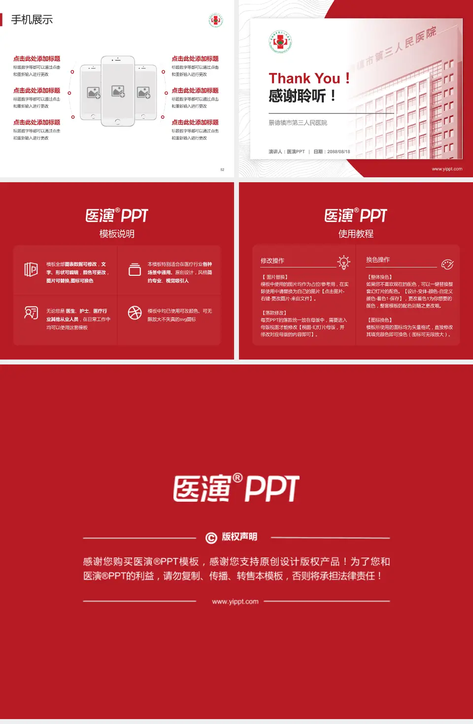 景德镇市第三人民医院医院管理报告PPT模板4:3格式幻灯片预览图7