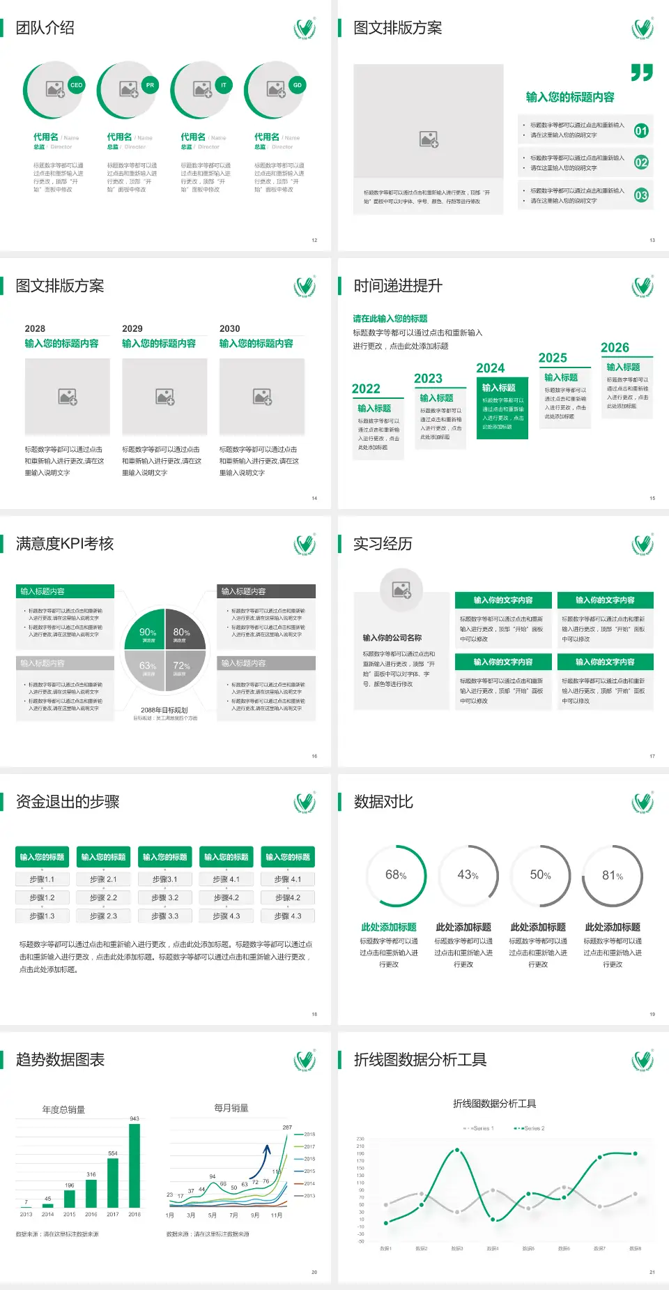 内蒙古一机医院培训与教育PPT模板4:3格式幻灯片预览图3