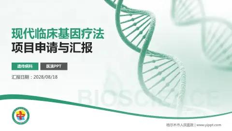 格尔木市人民医院项目申请与汇报PPT模板