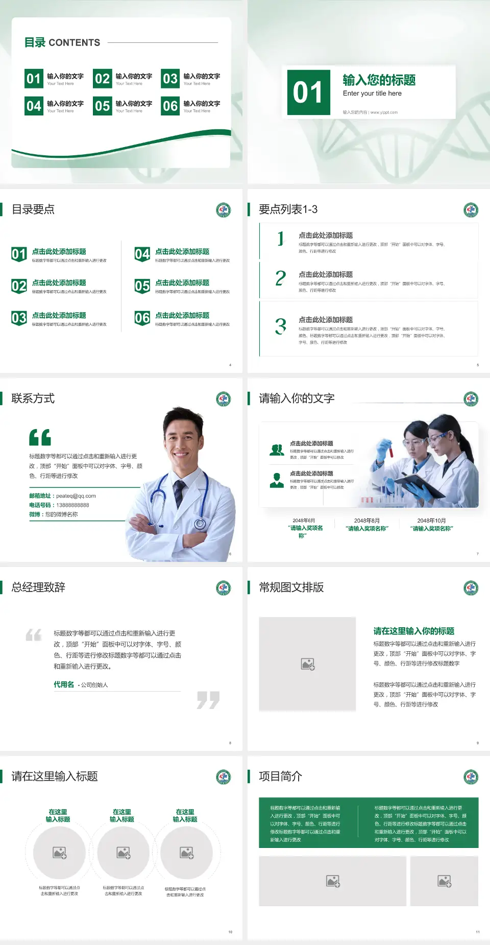 鹰潭一八四医院项目申请与汇报PPT模板4:3格式幻灯片预览图2