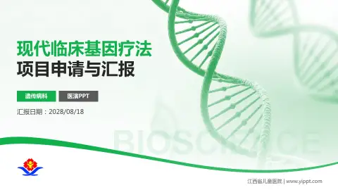 江西省儿童医院项目申请与汇报PPT模板