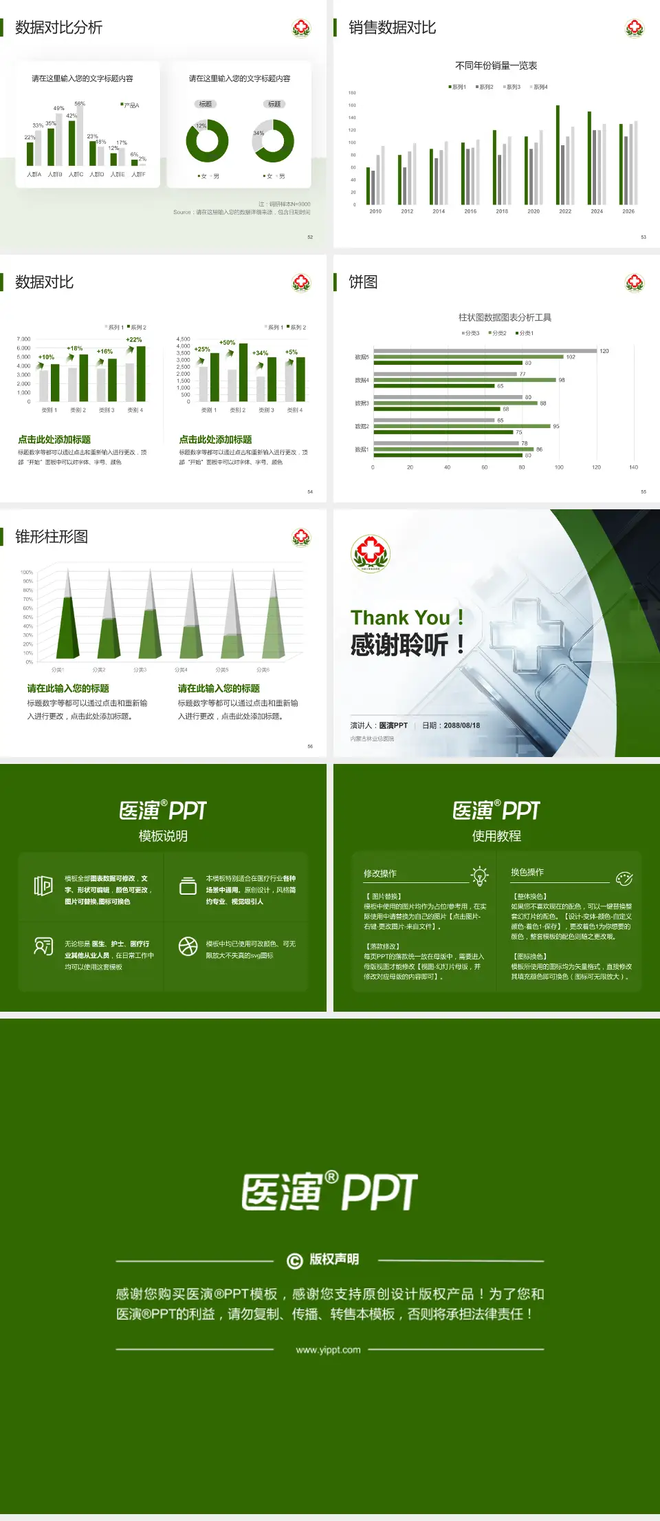 内蒙古林业总医院医疗行业比赛专用PPT模板4:3格式幻灯片预览图7