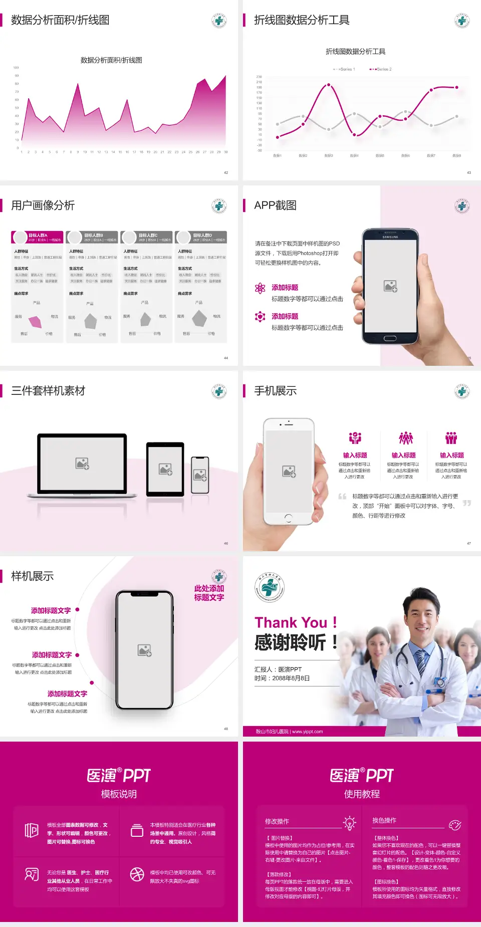 鞍山市妇儿医院科室介绍与推广PPT模板4:3格式幻灯片预览图6