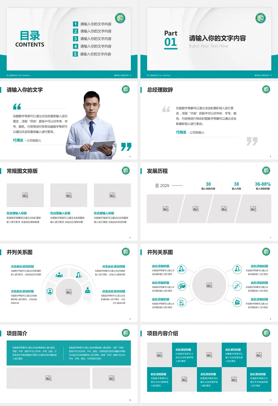 阜新市第二人民医院医院管理报告PPT模板16:9格式幻灯片预览图2