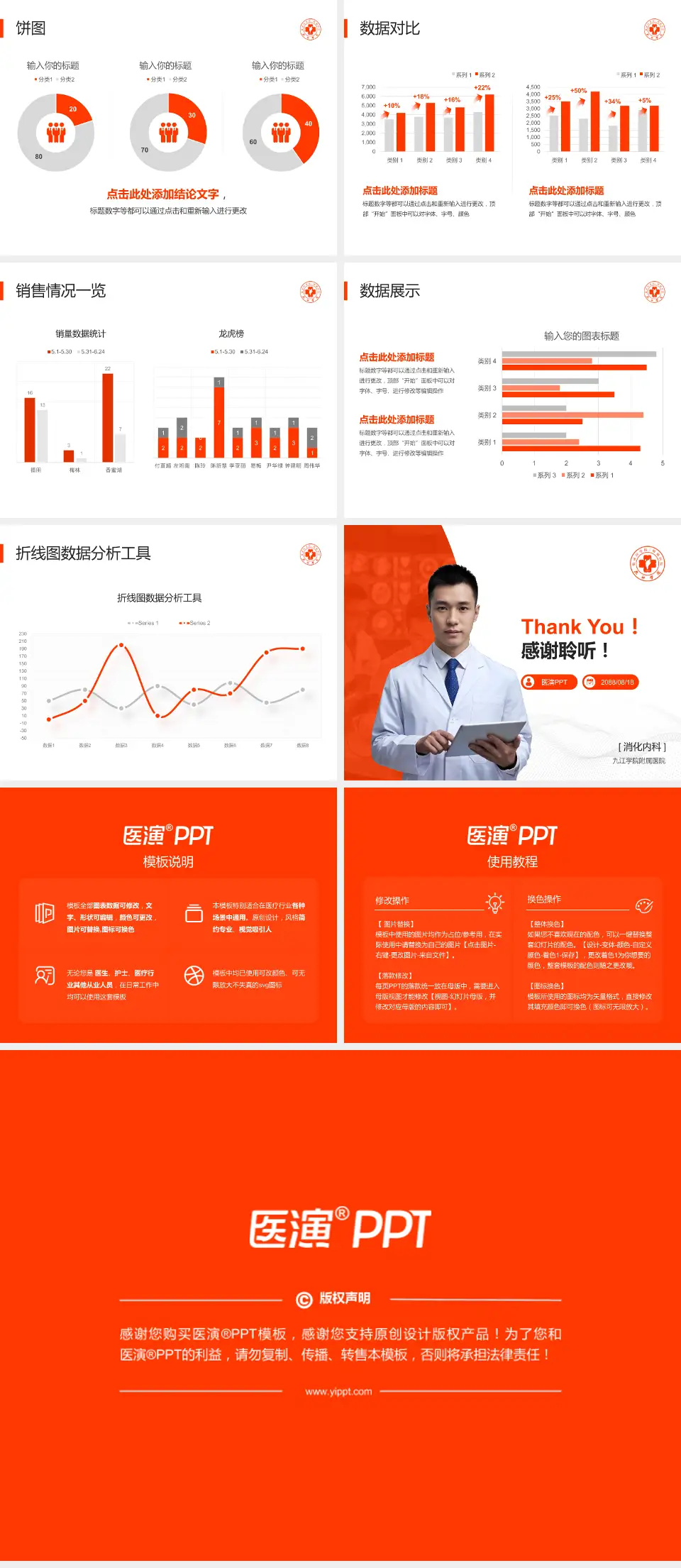 九江学院附属医院病例分享与讨论PPT模板4:3格式幻灯片预览图4