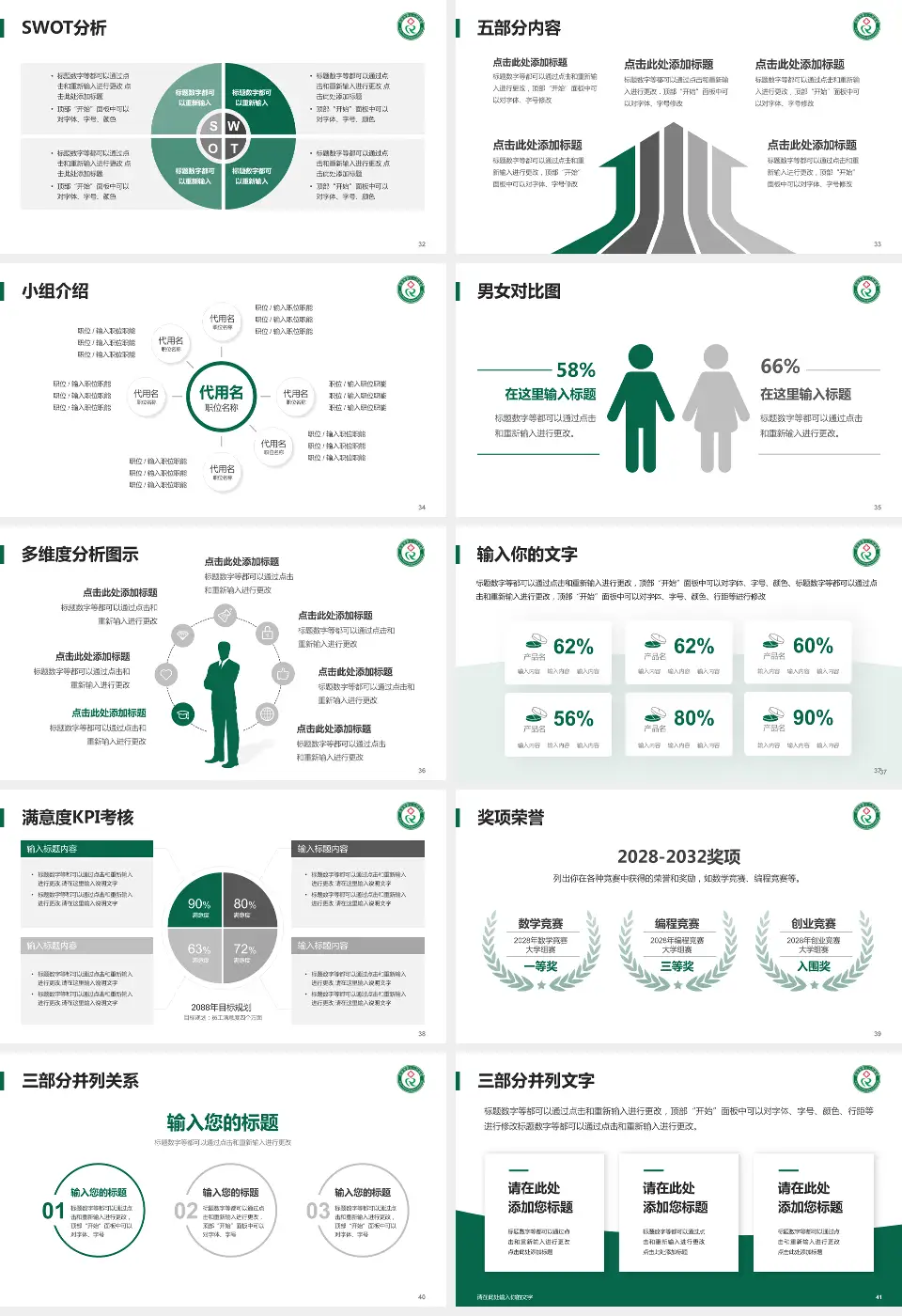 吉安市第三人民医院医疗行业比赛专用PPT模板16:9格式幻灯片预览图5