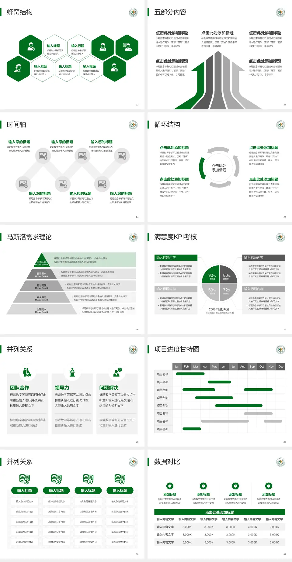 信丰县人民医院医疗知识普及PPT模板4:3格式幻灯片预览图4