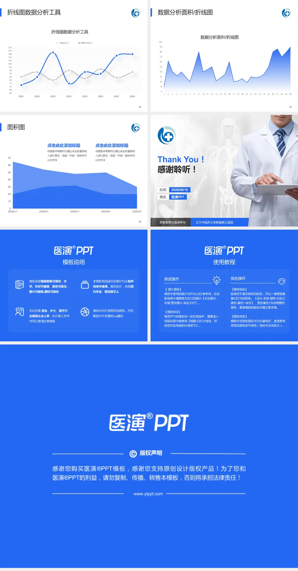 辽宁中医药大学附属第三医院患者教育与指导PPT模板4:3格式幻灯片预览图7