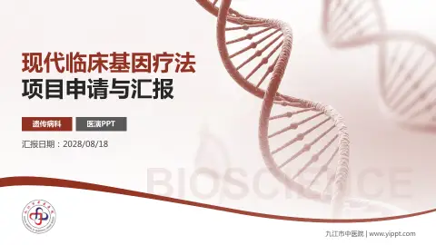 九江市中医院项目申请与汇报PPT模板