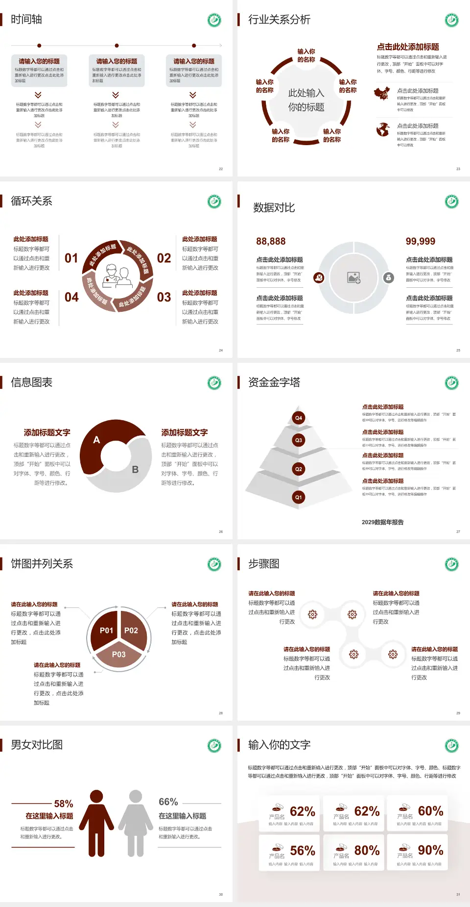 阜新市中医医院医院管理报告PPT模板4:3格式幻灯片预览图4