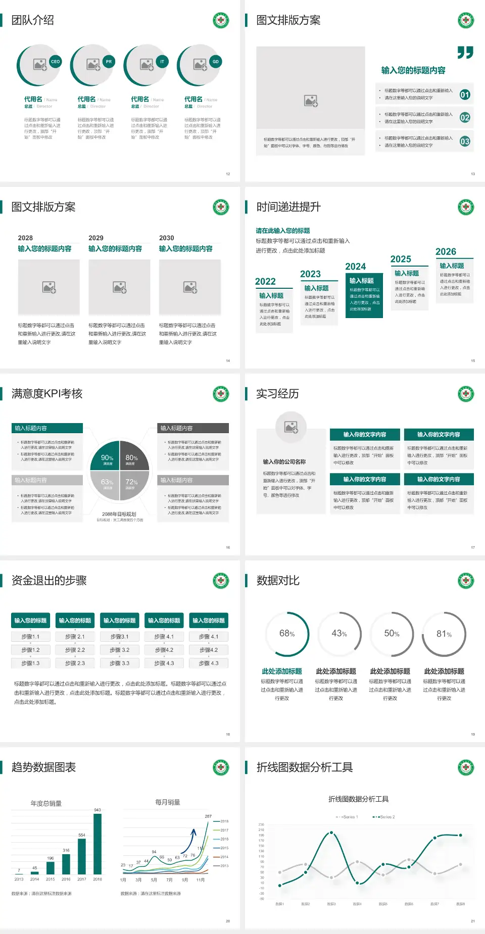 铁岭市中心医院培训与教育PPT模板4:3格式幻灯片预览图3