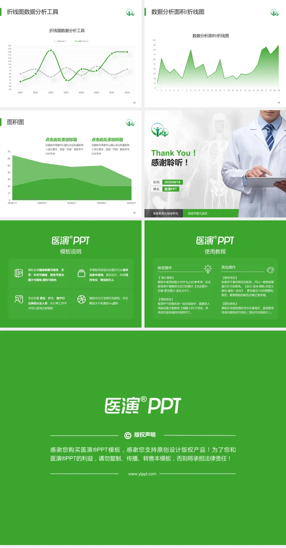 南昌市第九医院患者教育与指导PPT模板4:3格式幻灯片预览图7