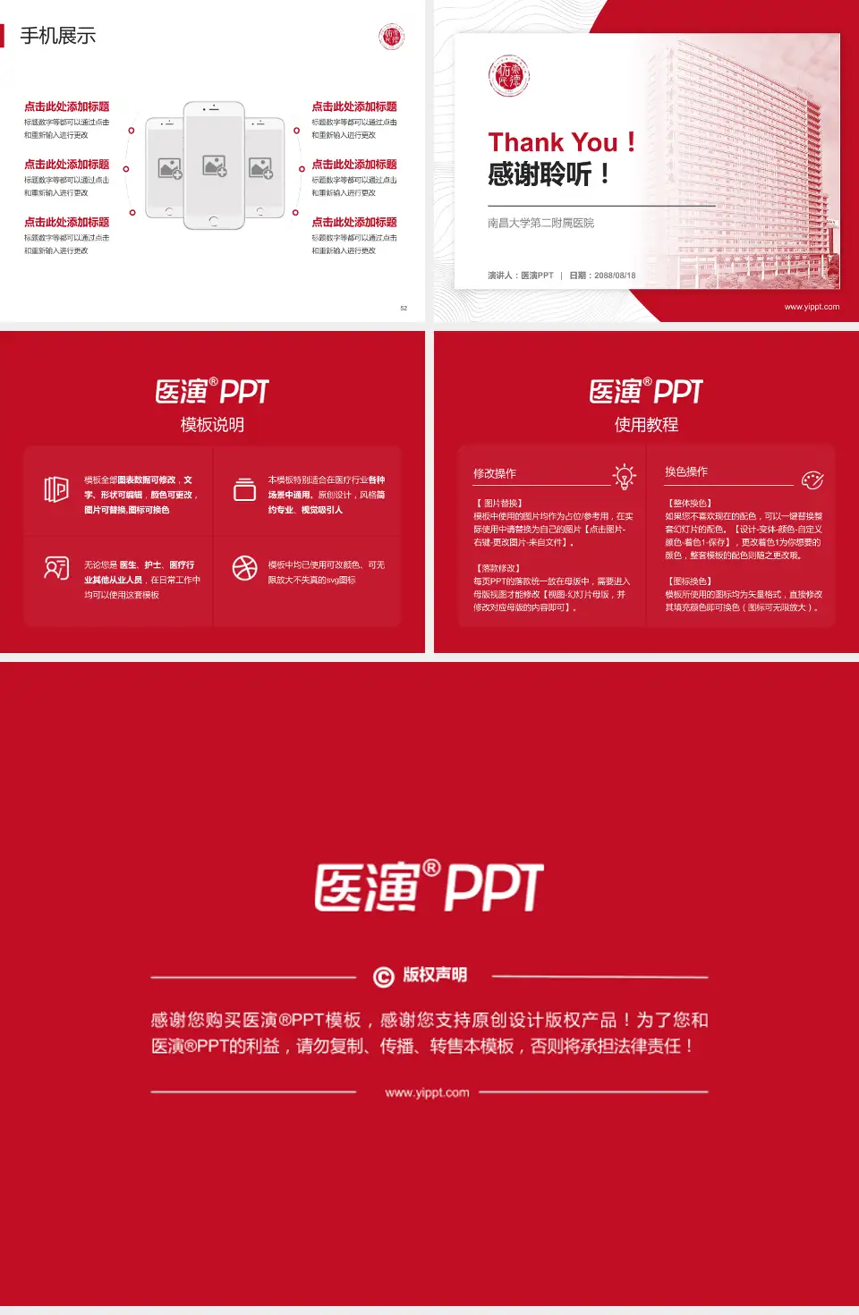 南昌大学第二附属医院医院管理报告PPT模板4:3格式幻灯片预览图7