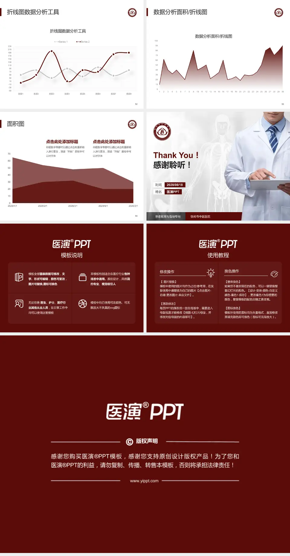 铁岭市中医医院患者教育与指导PPT模板4:3格式幻灯片预览图7