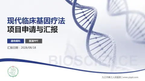 九江市第三人民医院项目申请与汇报PPT模板