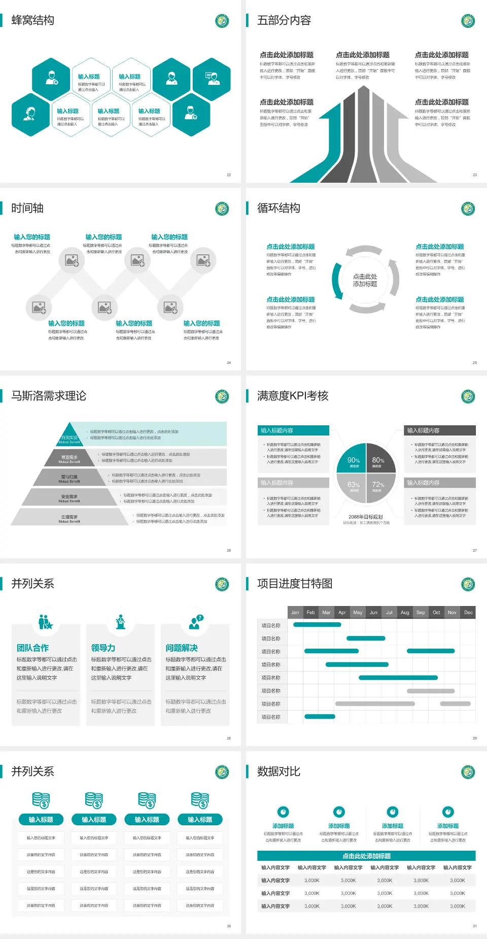 阜新市第二人民医院医疗知识普及PPT模板4:3格式幻灯片预览图4