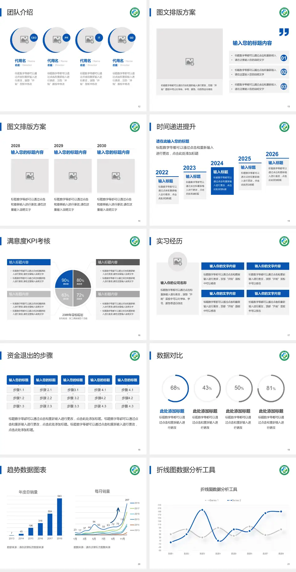 宁都县人民医院培训与教育PPT模板4:3格式幻灯片预览图3