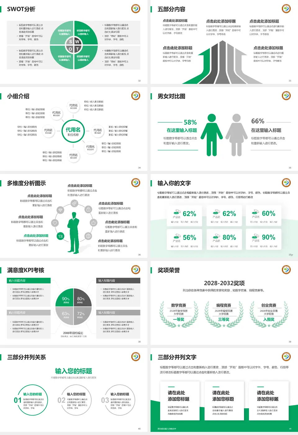 九江学院第二附属医院医疗行业比赛专用PPT模板16:9格式幻灯片预览图5