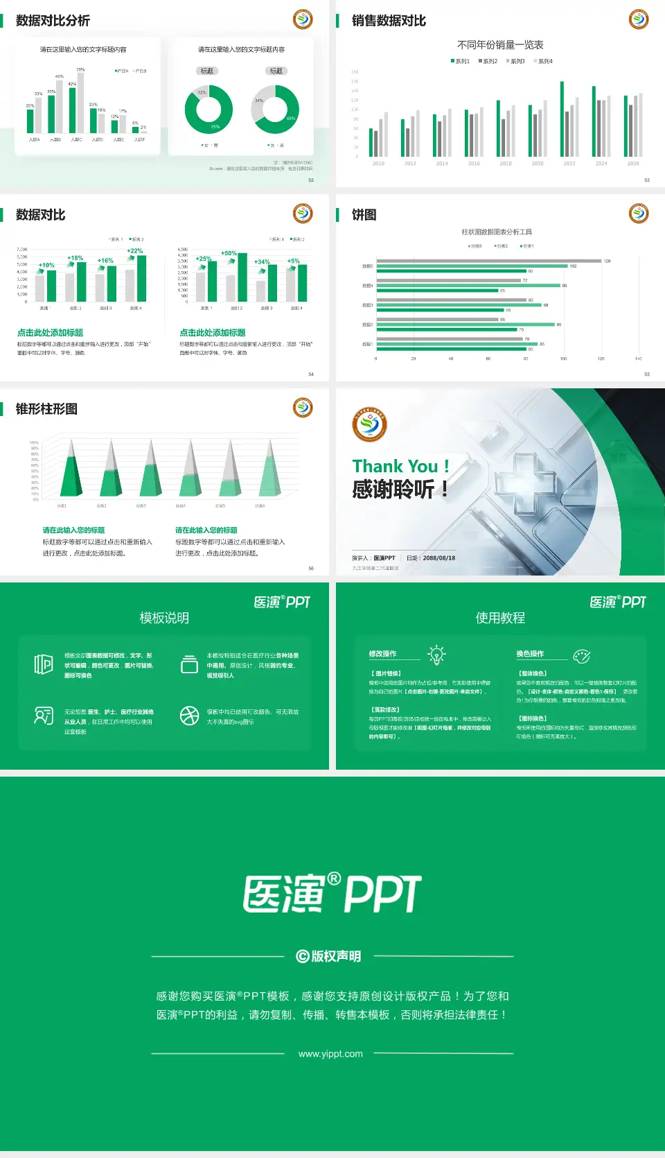 九江学院第二附属医院医疗行业比赛专用PPT模板16:9格式幻灯片预览图7