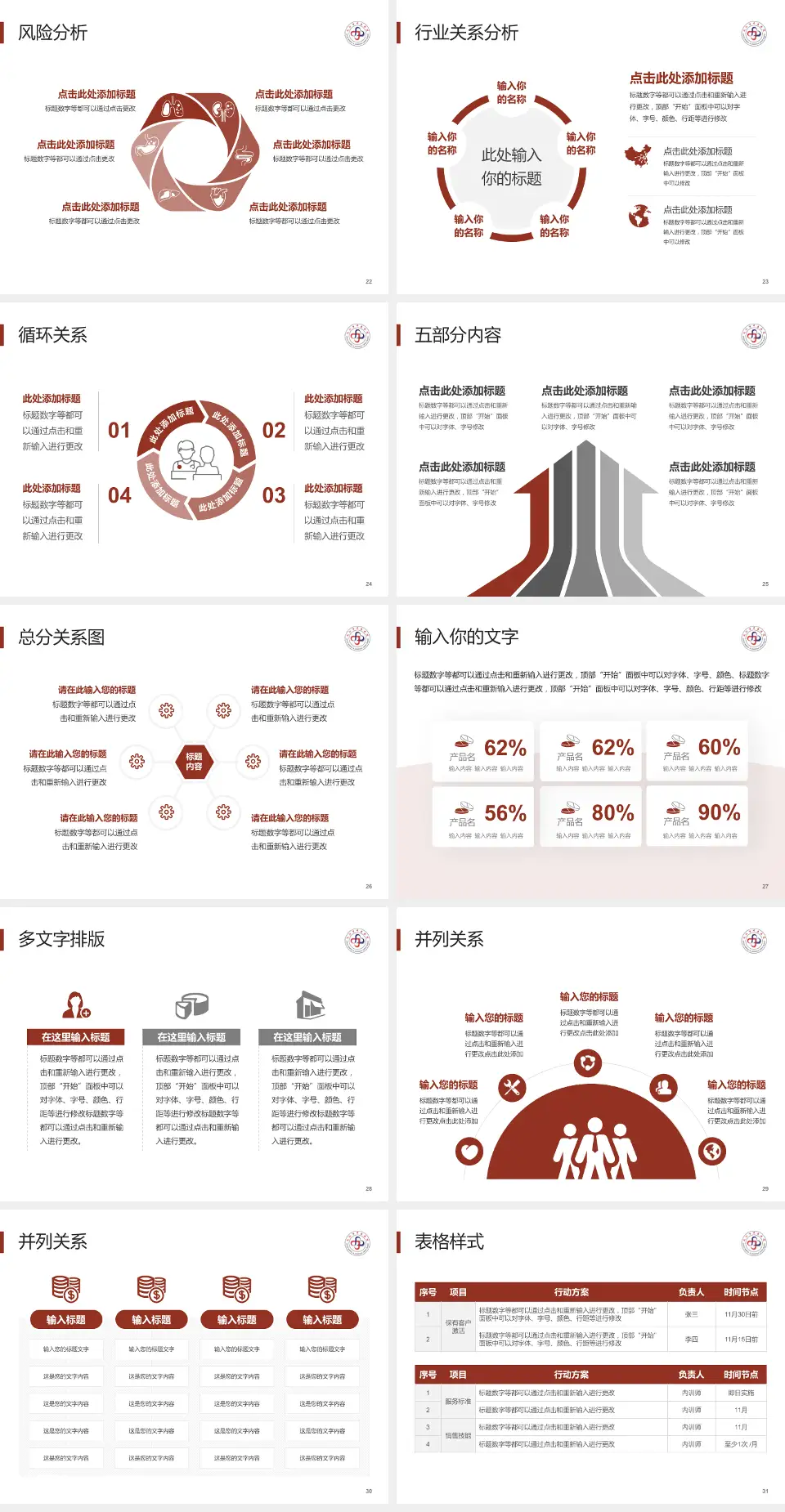 九江市中医院科室介绍与推广PPT模板4:3格式幻灯片预览图4