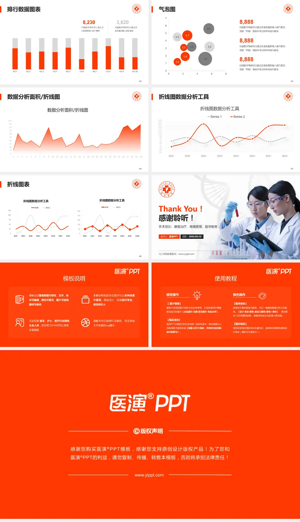 九江学院附属医院科研成果展示PPT模板16:9格式幻灯片预览图6