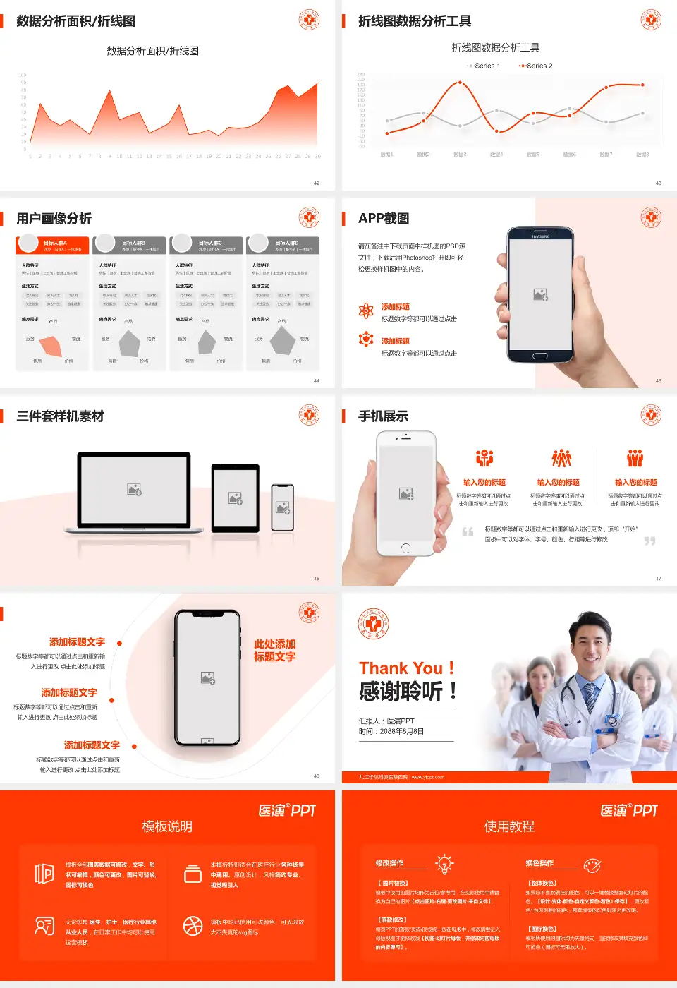 九江学院附属医院西院科室介绍与推广PPT模板16:9格式幻灯片预览图6