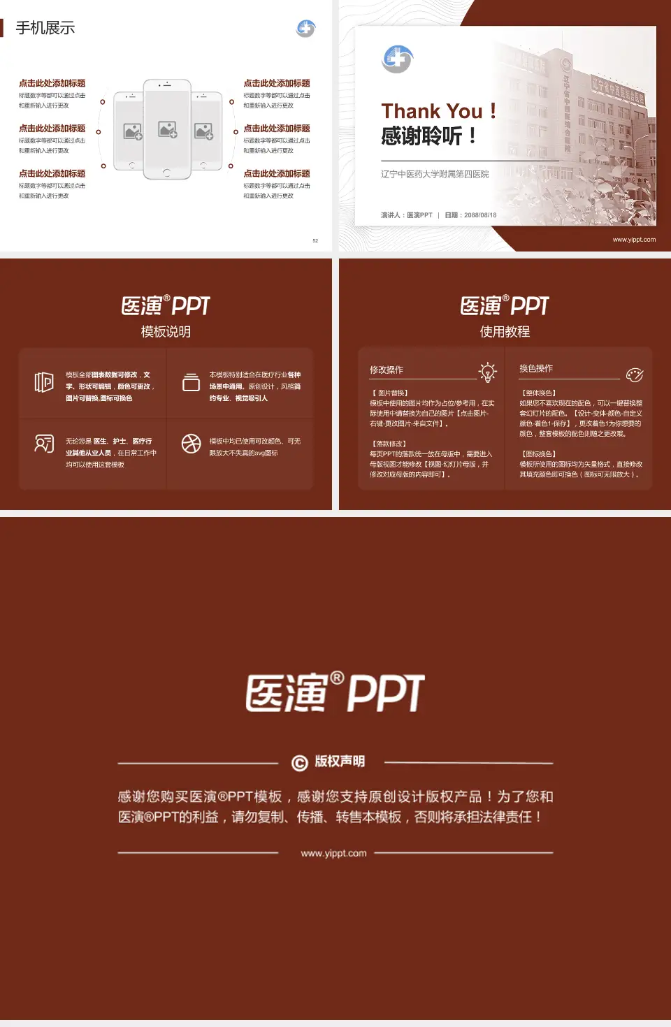 辽宁中医药大学附属第四医院医院管理报告PPT模板4:3格式幻灯片预览图7