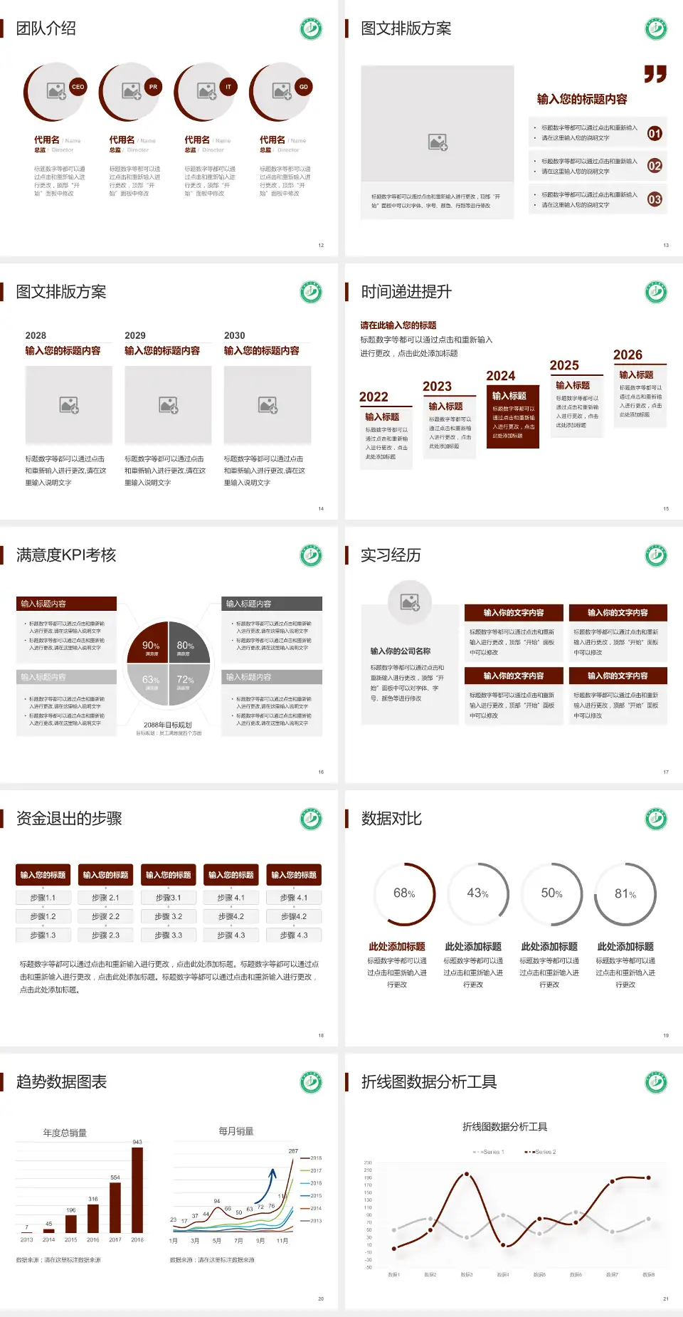 阜新市中医医院培训与教育PPT模板4:3格式幻灯片预览图3