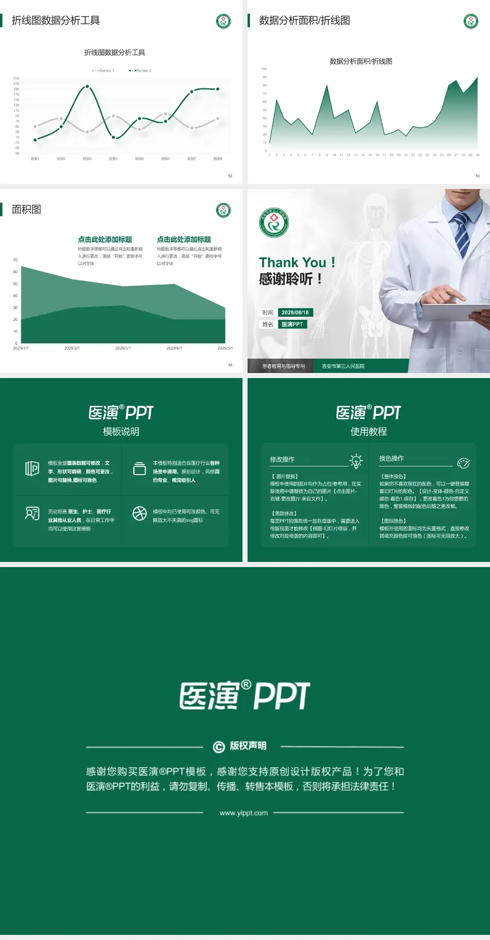 吉安市第三人民医院患者教育与指导PPT模板4:3格式幻灯片预览图7