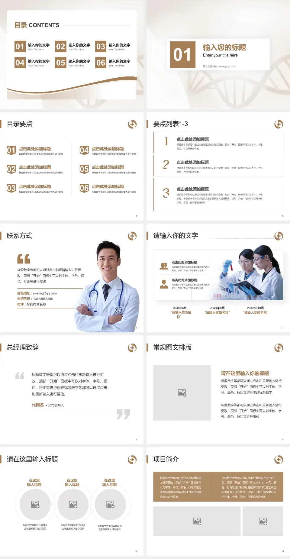 辽宁省中医院项目申请与汇报PPT模板4:3格式幻灯片预览图2