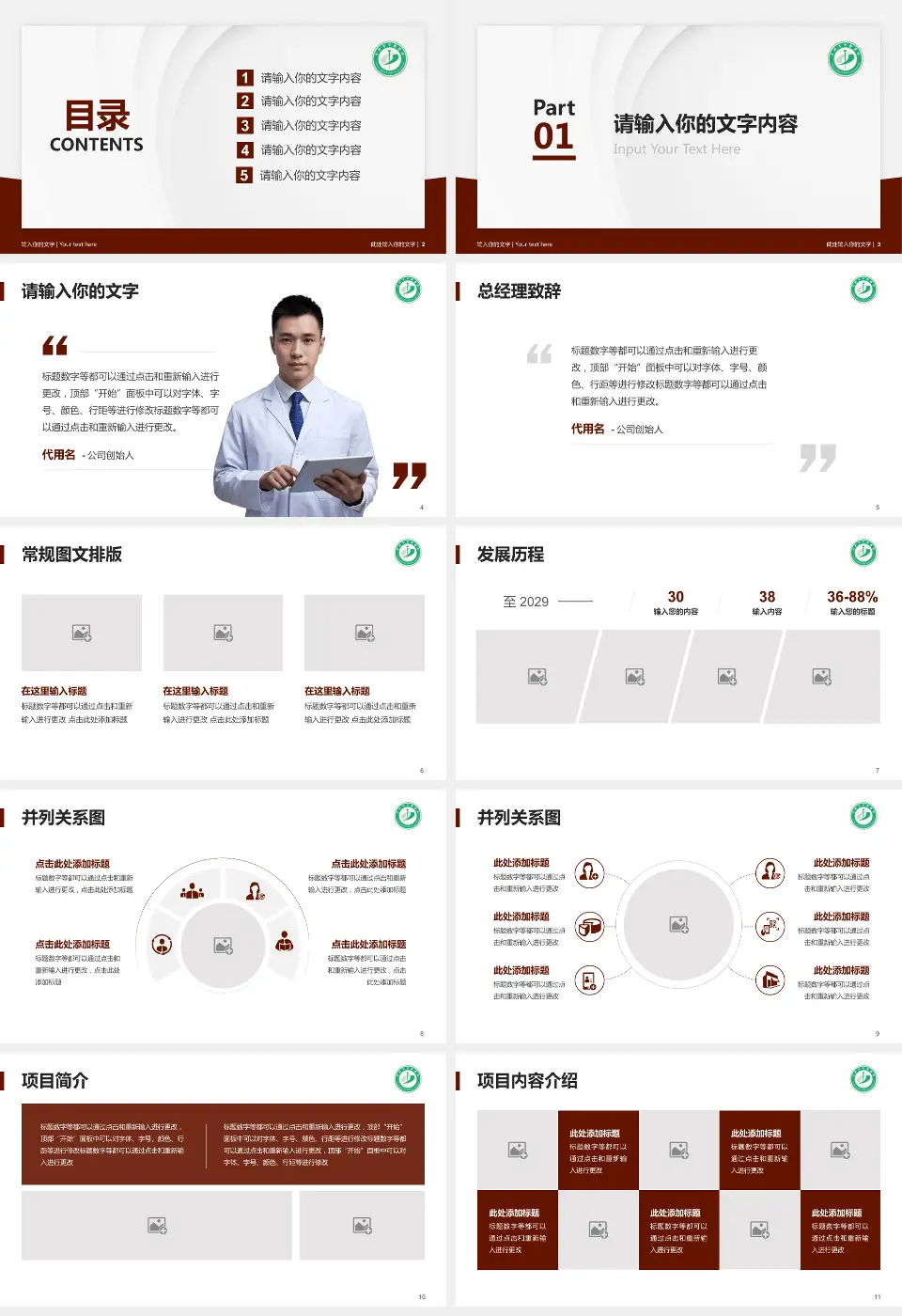 阜新市中医医院医院管理报告PPT模板16:9格式幻灯片预览图2