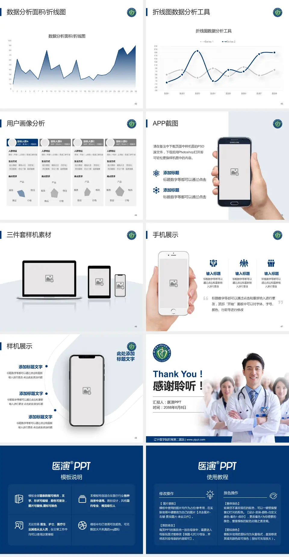 辽宁医学院附属第二医院科室介绍与推广PPT模板4:3格式幻灯片预览图6