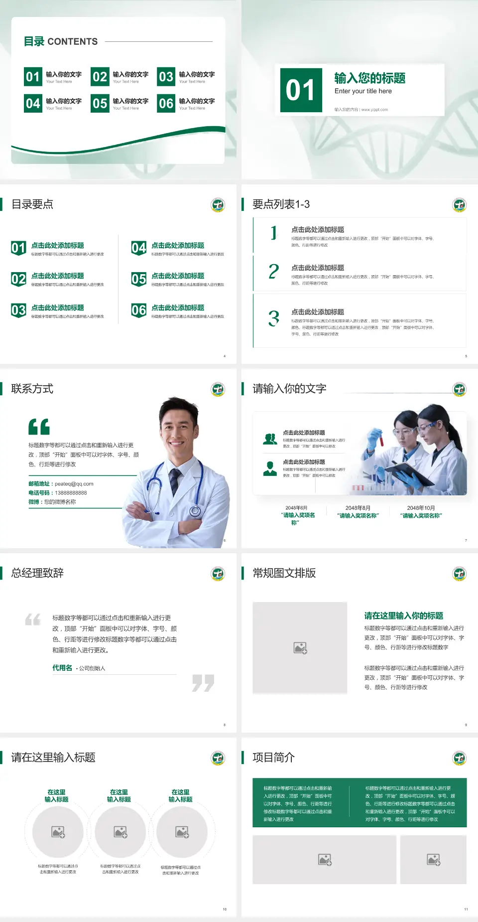 修水县第一人民医院项目申请与汇报PPT模板4:3格式幻灯片预览图2