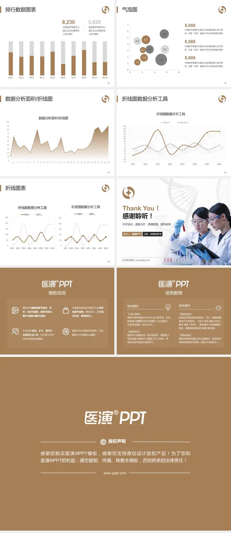 辽宁省中医院科研成果展示PPT模板4:3格式幻灯片预览图6