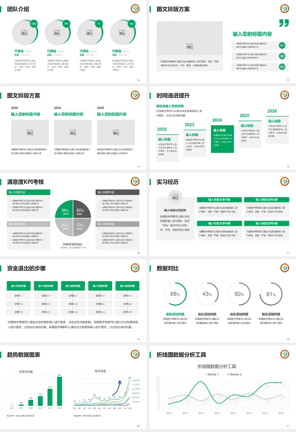 九江学院第二附属医院培训与教育PPT模板16:9格式幻灯片预览图3