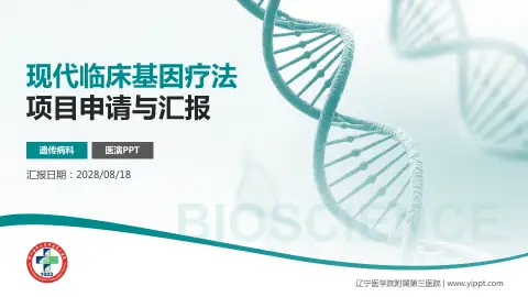 辽宁医学院附属第三医院项目申请与汇报PPT模板