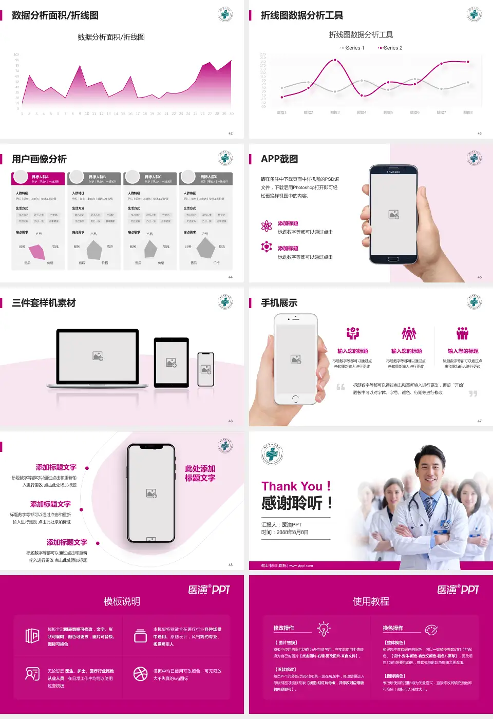 鞍山市妇儿医院科室介绍与推广PPT模板16:9格式幻灯片预览图6