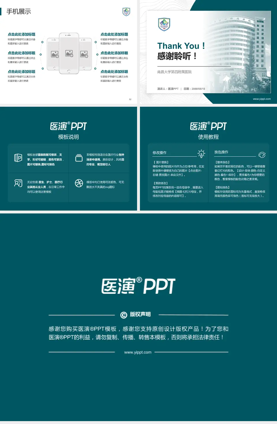 南昌大学第四附属医院医院管理报告PPT模板4:3格式幻灯片预览图7